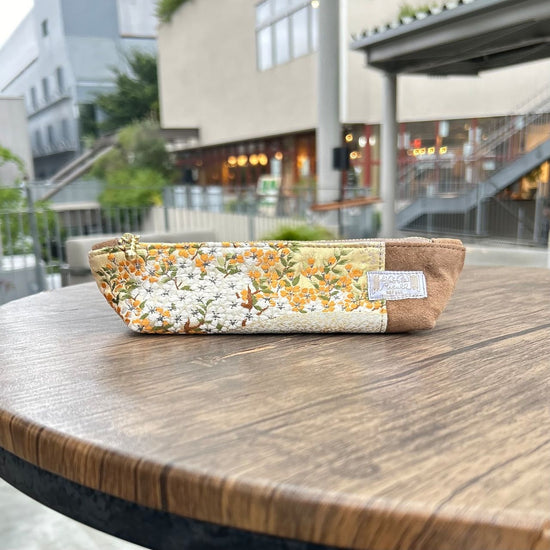 Kimono Remake Pen Case Obi and Leather C0253