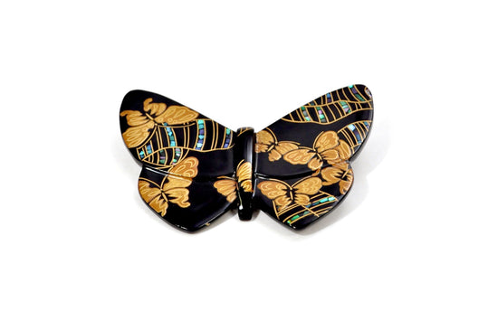 Lacquer Ware: Lacquer brooch butterfly by Takaya Nakamura, Kashoan, SR-216B