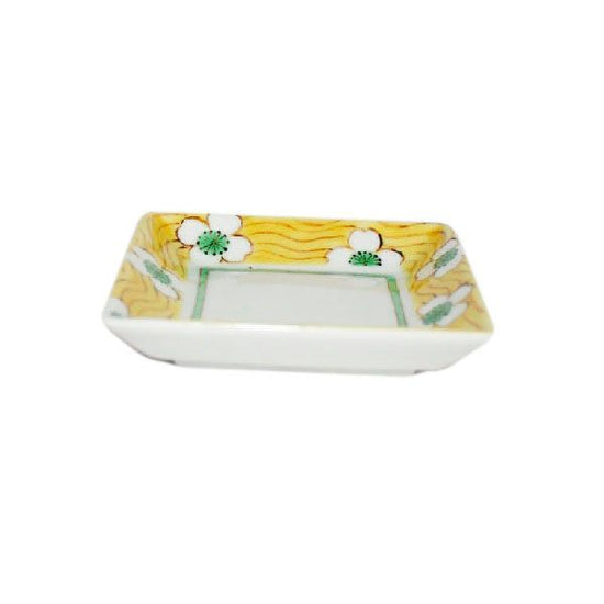 [Eisyou] Three-sided Square Dish with White Flower Design