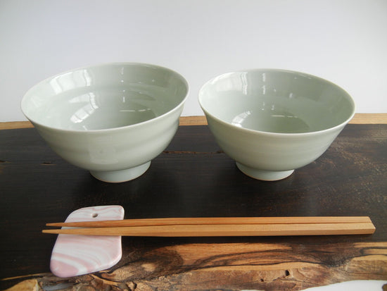 Celadon Glazed Rice Bowl (large and small)
