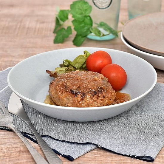 Cuisine Gray Mat Stan M Grayish Western Tableware Round Bowl Made in Japan Minoyaki Stylish Modern