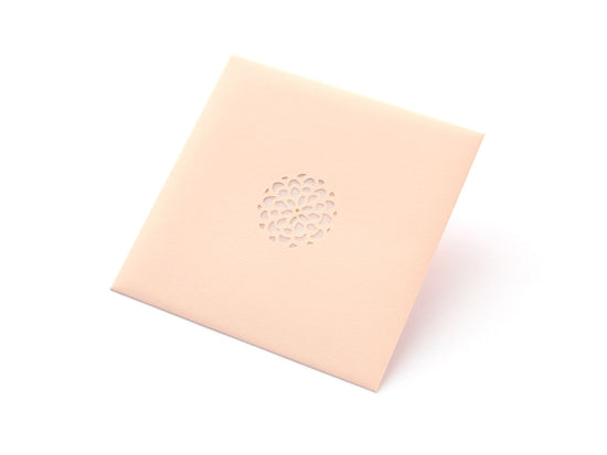 Paper cutout pouch [flower, light peach].