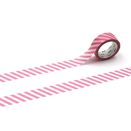 mt Masking Tape – Stripe Aurora Pink, 15mm×5m