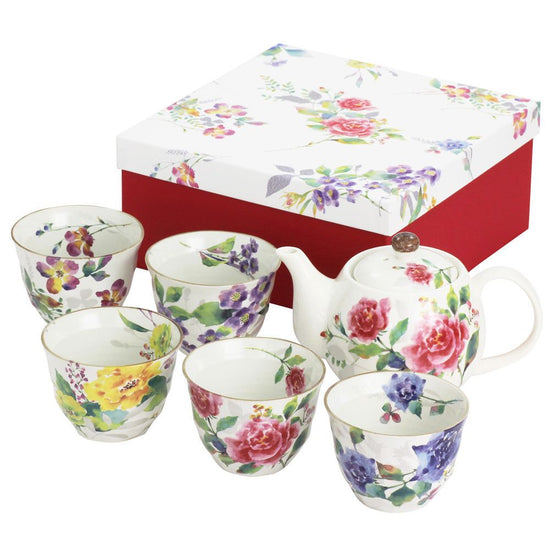 Rose Kissho 5-Class Pot Tea Set (03888)