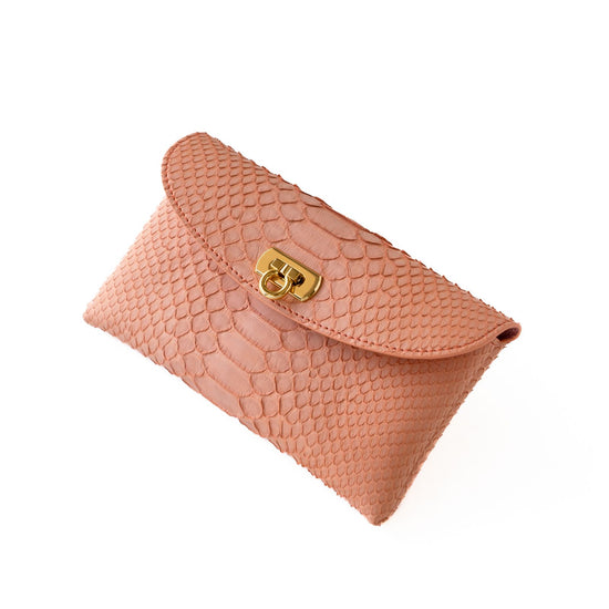 Flap wallet fleur long colored python