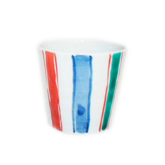 [Eisyou] (Lu) Soba-choko (buckwheat chopsticks) with three-color design of ten grasses