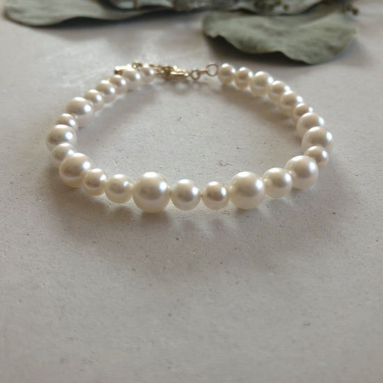 [14kgf] Bracelet - High quality, freshwater pearls (random)