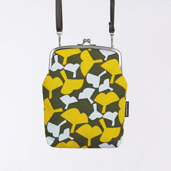 Kyoto hand-dyed canvas shoulder bag (Gingko)