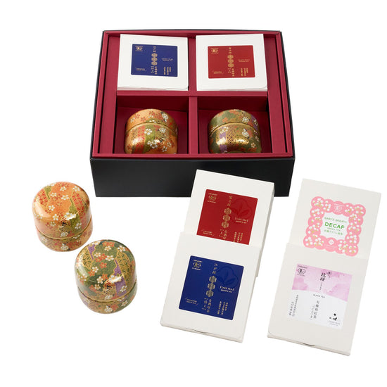 Gift Organic Favorite Set: 2 high quality sencha teas, decaf green tea, and 2 canned jujubes.