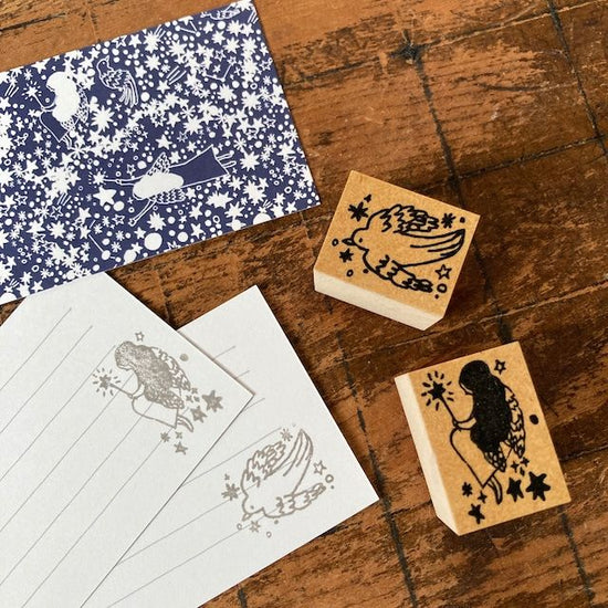 Spica pattern store "Angel in the starry sky" stamp "Bird in the starry sky".