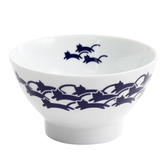 Cat Small Pattern Rice Bowl Cat Sea Wave (13538)