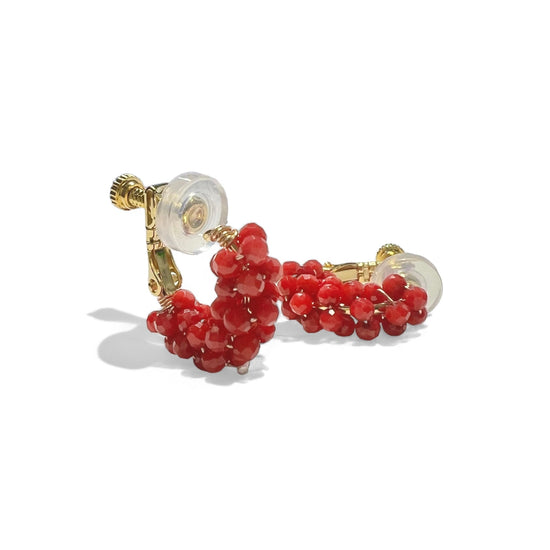 코랄 코랄 클립온 귀걸이