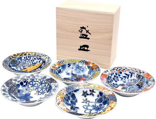 Banquet, set of 5 flat bowls