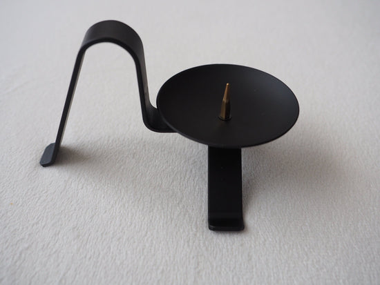 Cute Black Iron Candlesticks with a shape like a musical note (fine wick type)