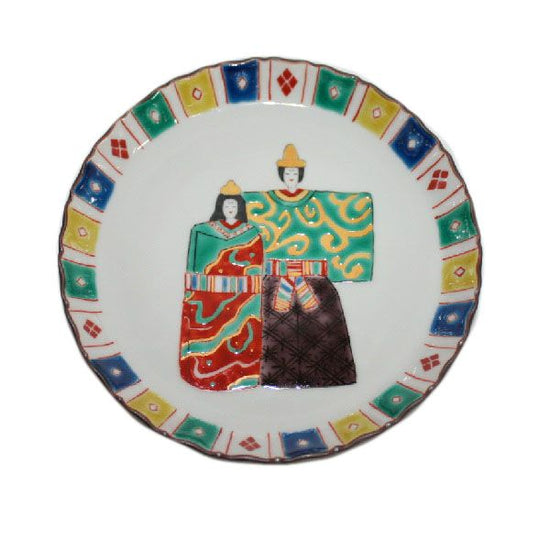 [Eisyou] 5" plate with hina design (with plate stand)