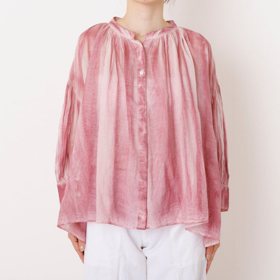 Pigment Dye Gathered Blouse