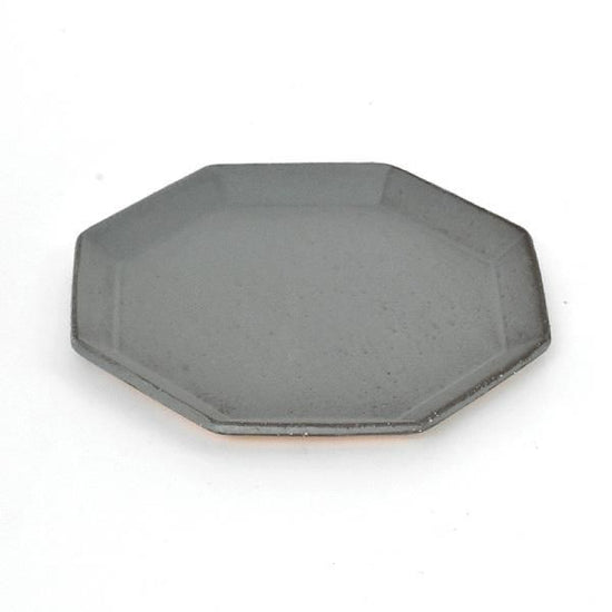 Angle Green M Green type Western tableware, shaped plate, made in Japan, Minoyaki, cafe style, stylish