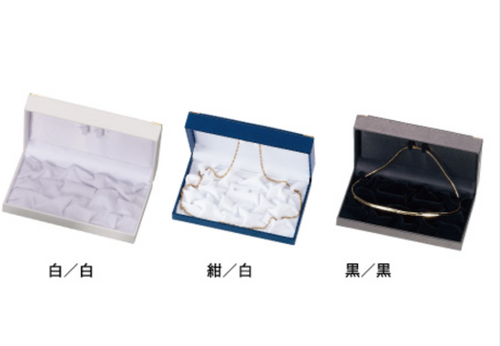 Pearl Necklace Case for 2 Pearl Necklaces NE, square type with corner brackets, NOELLE COLLECTION, unit of 6 pieces, AO-NE-207