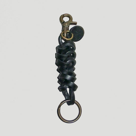 Snake knot key ring plus leather