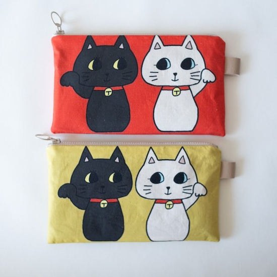 Maneki-neko pattern pouch ¥1,300