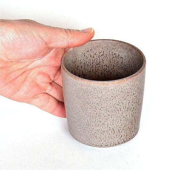 Cuisine Graze Teacup Brown Japanese Tableware Teacup Made in Japan Minoyaki, Stylish, Modern