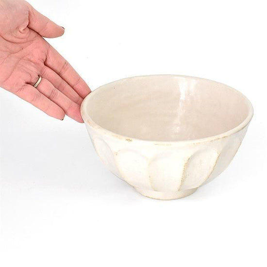 Rinka White Donburi, white Japanese tableware, medium bowl, made in Japan, Minoyaki, stylish, modern.