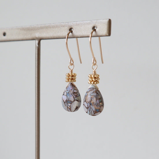Copper opal pierce/earring
