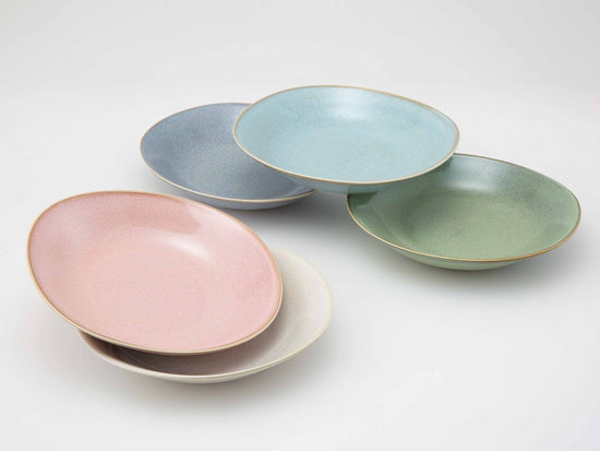 Set of 5 Oval Plates in Various Colors