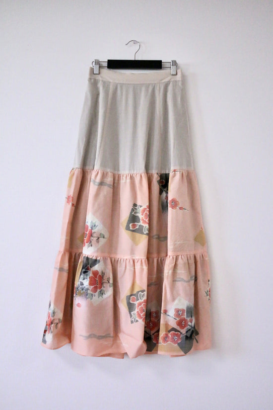 Koume -Meisen Teered Skirt-Beige- (Japanese only)