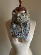 Handwoven tweed scarf | thin switch ♭88 [made with apparel leftover yarn]