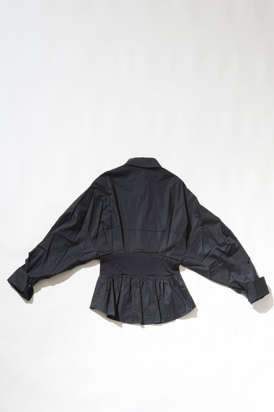 Waist Mark Big Shirt (Black)