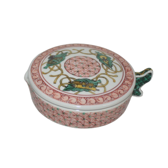 [Eisyou] Sumi pond, red glaze with trefoil design