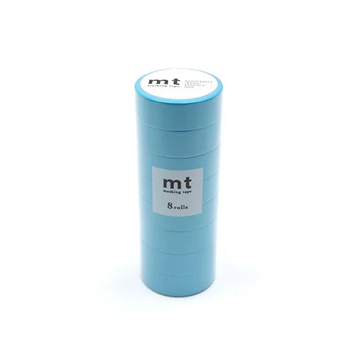mt Masking Tape 8P – Water Blue (8 rolls), 15mm×7m