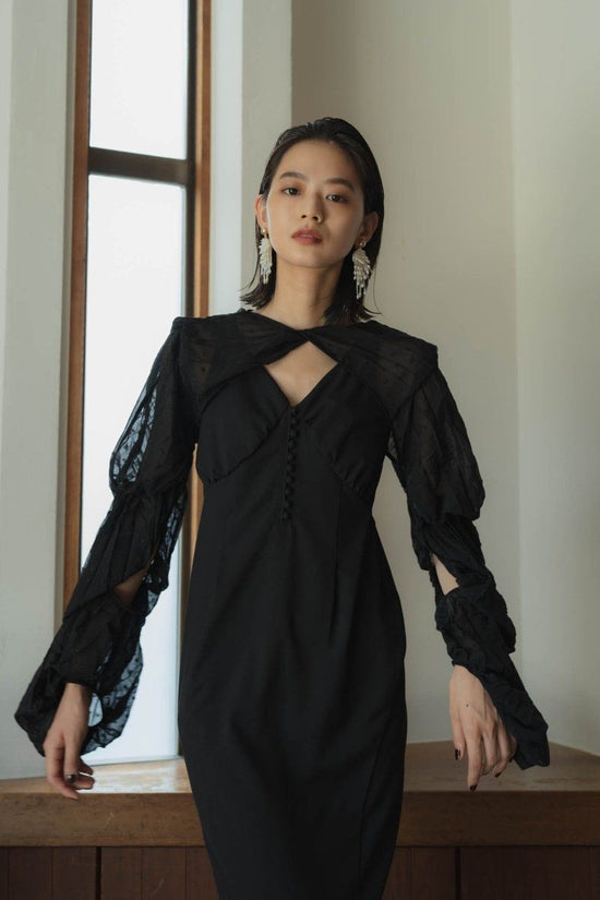 Balloon Bolero One Piece/Black