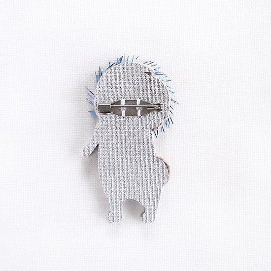 [Pokeface Full Dockbatch Bulldog Dog Brooch