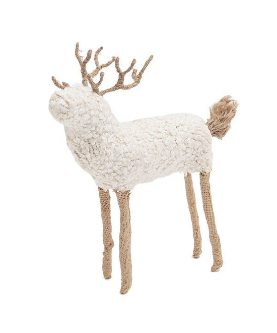 Fabric Animal Deer Object (White Boucle) M68-2433WH