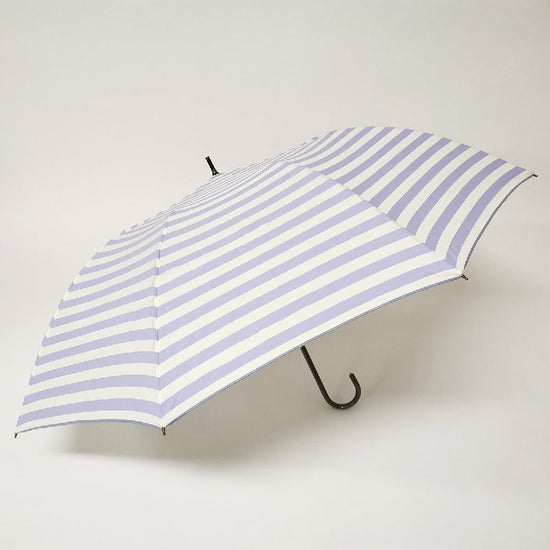 Short Wide Umbrella Striped Print Rain or Shine