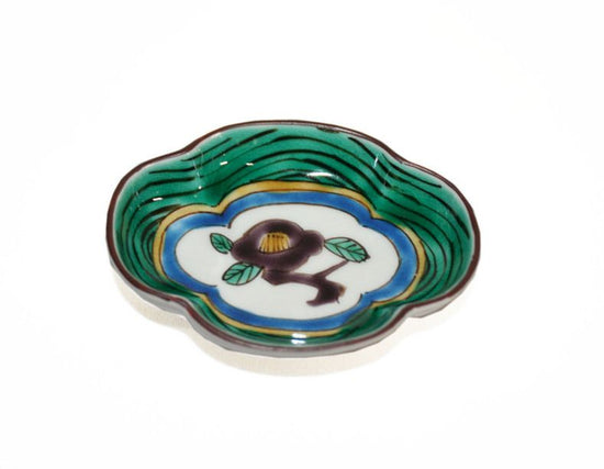 [Eisyou] Camellia design, 3" tsubagata dish