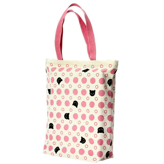 Tote Bag Large Polka Dot Nyan Cat Pink (13077)