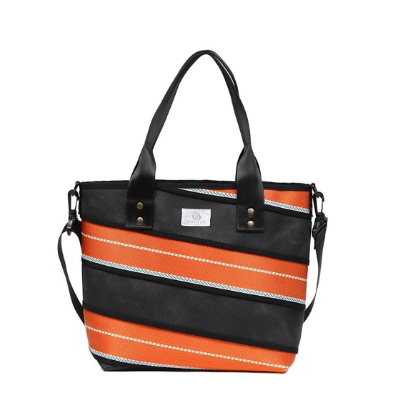 Spiral Tote Bag Medium (Orange Black)