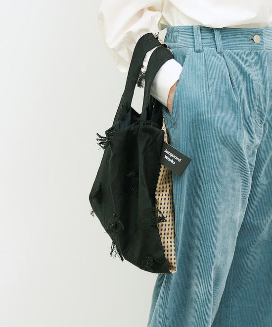 TWINS bag <S> [black demekin × beige check].