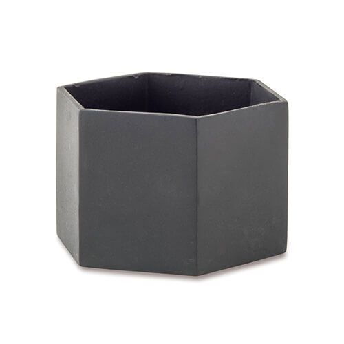 63666 [PLUS THE GREEN] Hexagon pot, black