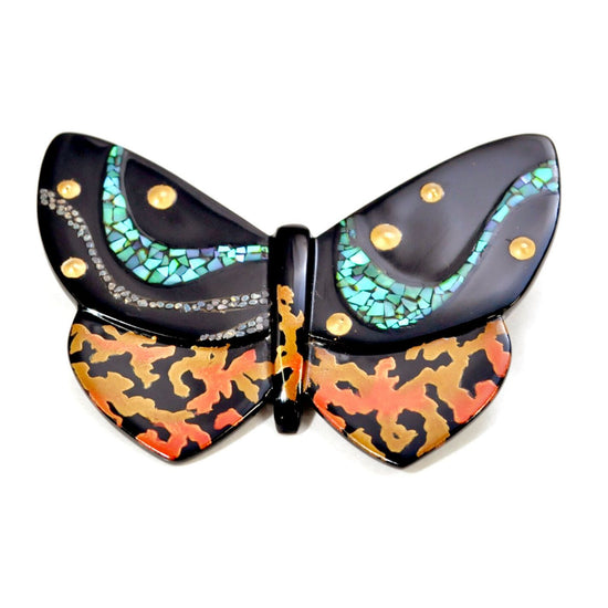 Lacquer Ware: Lacquer Brooch Butterfly by Takaya Nakamura, Kashoan, SR-216C