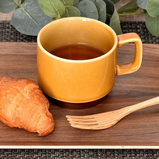 Scandinavian Mustard Coffee Bowl Yellow Type Western Tableware Mug Cup Soup Cup Made in Japan Minoyaki Cafe Style Fashionable Modern