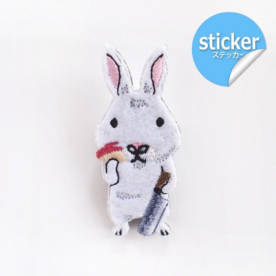 pokefasu pokefasu Usarin embroidered felt sticker rabbit