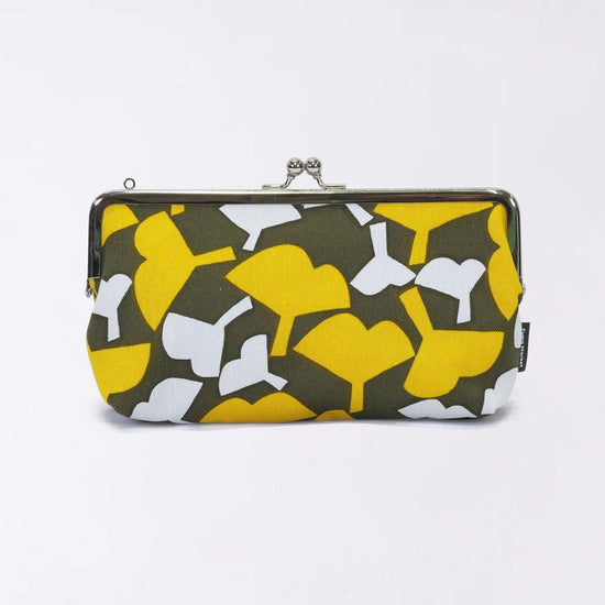 Kyoto Hand-Dyed Canvas Coin Purse (Small) (Gingko)