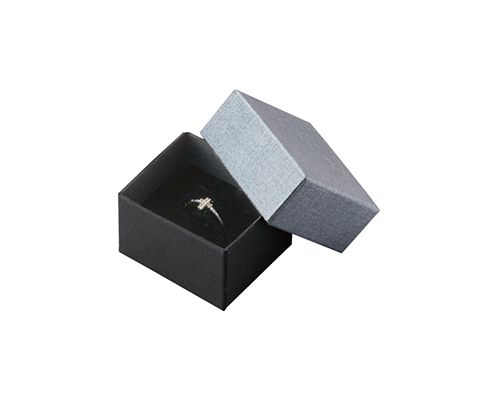 Mifuta type paper box for rings, pierced earrings and pendants, S size, embossed paper, gray, 20 pieces, AR-REP245