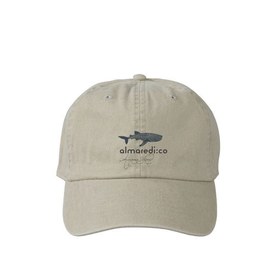 Pigmented cap sand "Whale shark" monochrome logo