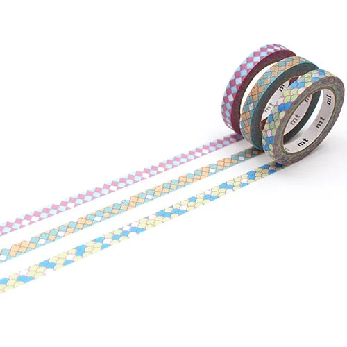 mt slim deco Masking Tape (Set of 3) – Tiles, 6mm×7m