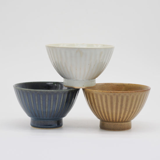 [Bread and Rice] Shaved pattern -Shaved pattern - RICE BOWL (set of 3)